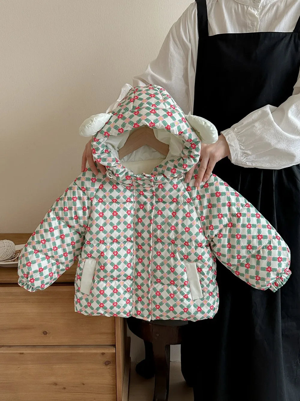 Kids' Velvet-Lined Thickened Cotton Coat