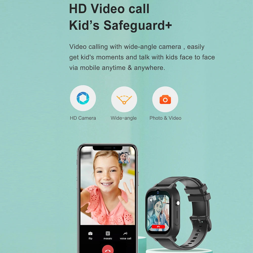 4G Kids Smartwatch with GPS Tracker & Video Call