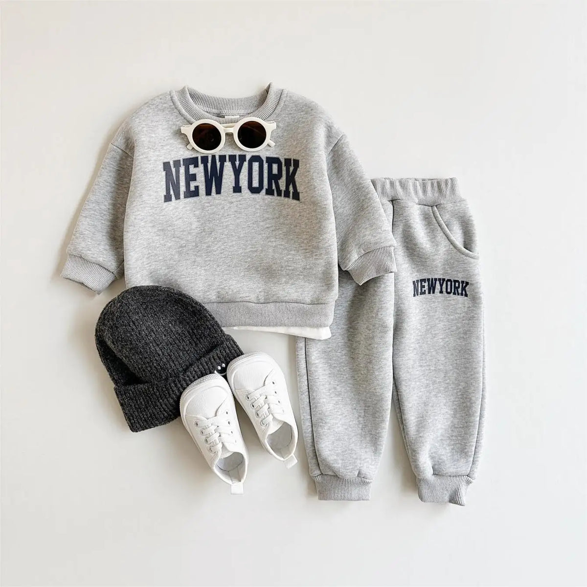 Baby Unisex New York Print Sweatshirt & Jogger Pants 2-Piece Set