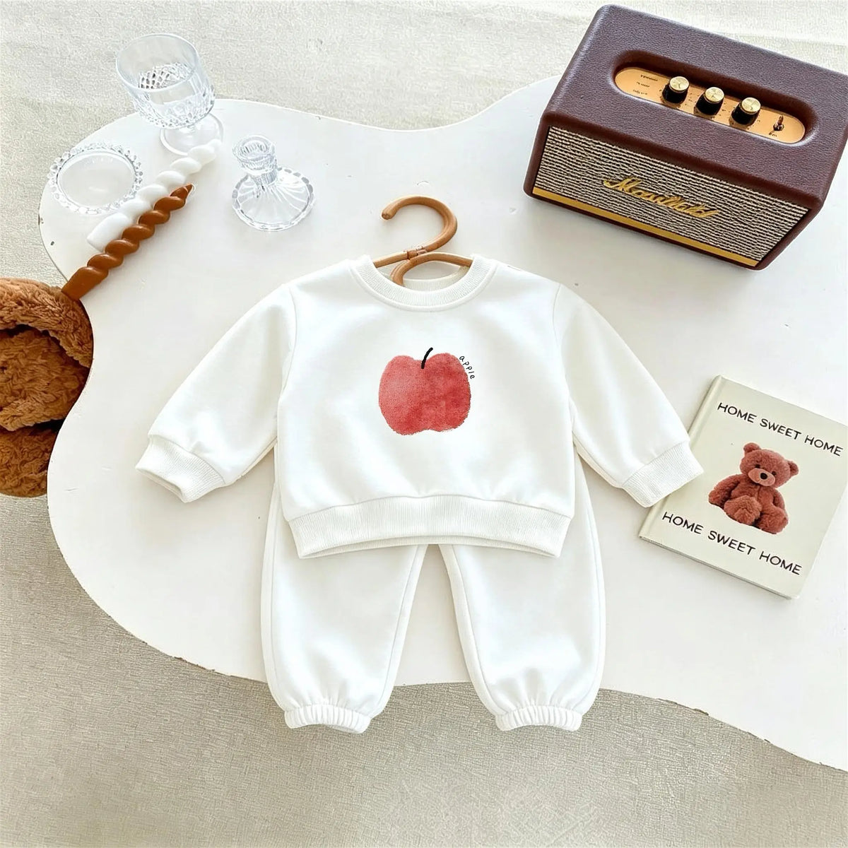 Baby &amp; Toddler Apple Sweatshirt &amp; Jogger Pants Set