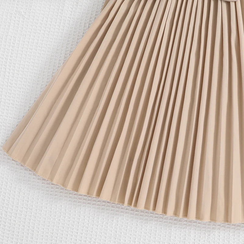 Girls’ Elegant Party Dress with Bow Tie