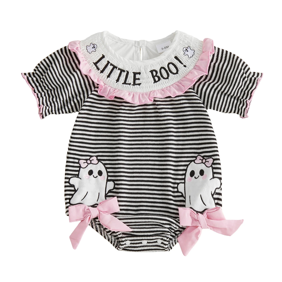 Baby Girl First Halloween Pumpkin Embroidered Bodysuit