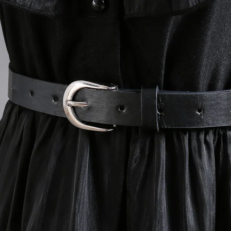 Gothic-Inspired Black Dress Costume for Girls