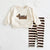 2Pcs Long Sleeve Puppy Top and Striped Pants