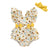 Backless Daisy Print Baby Romper