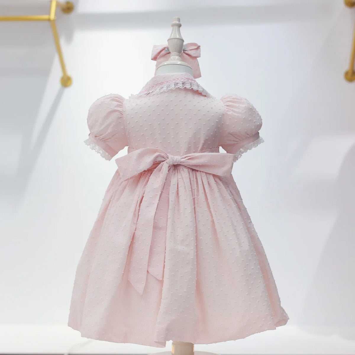 Handmade Pink Smocked Dress & Bloomer Set