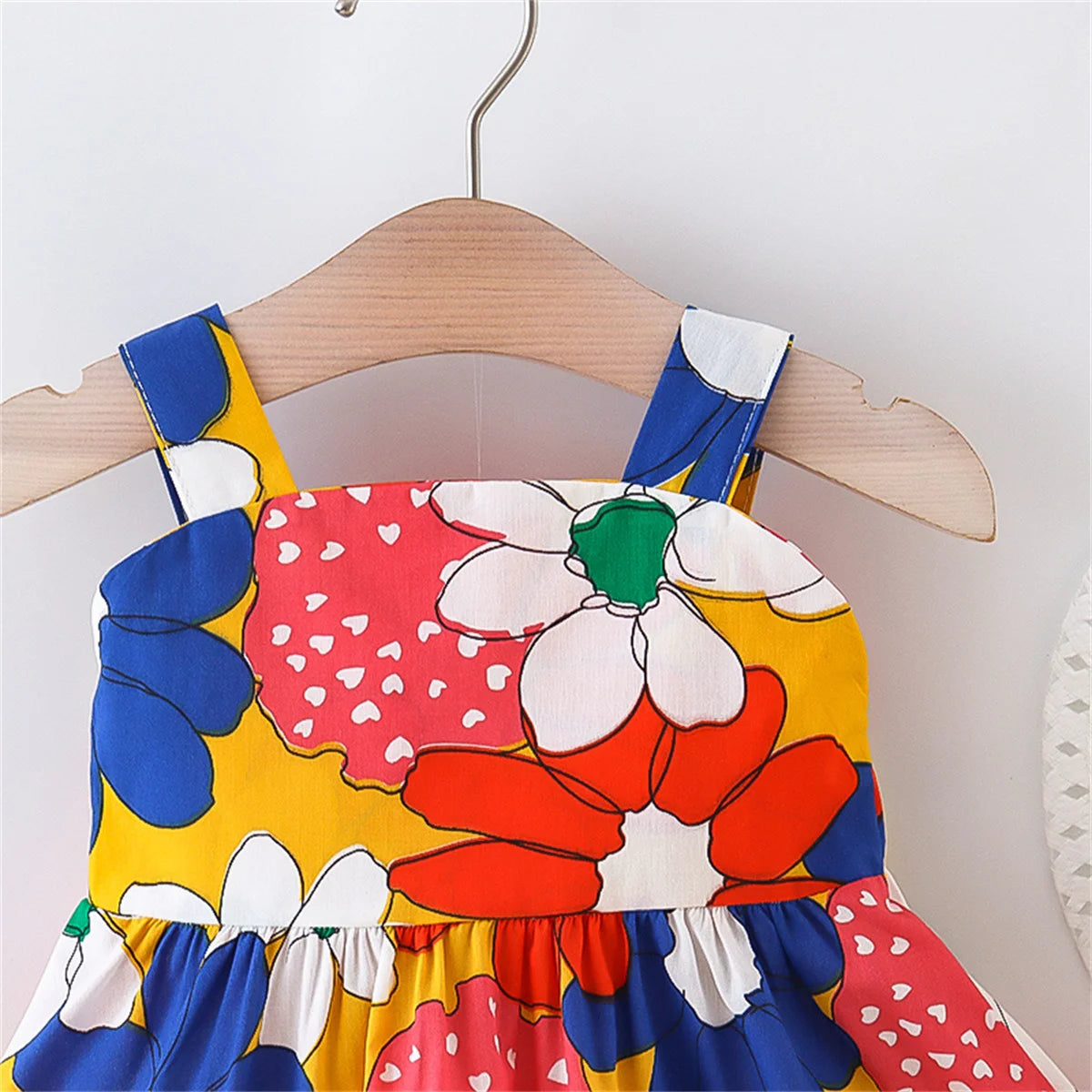 2-Piece Floral Bow Dress & Hat Set for Girls