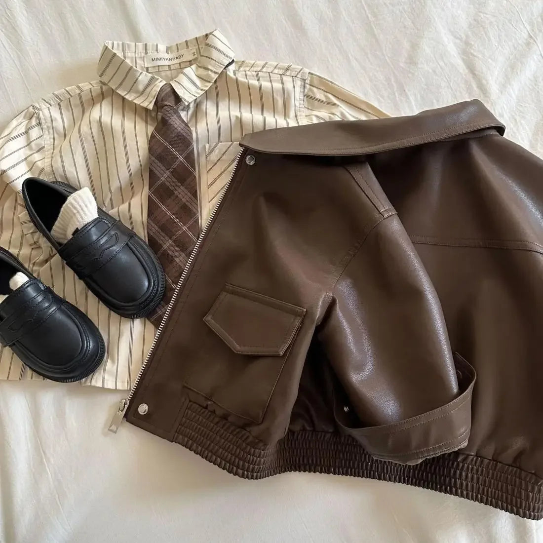 Unisex Faux Leather Jacket