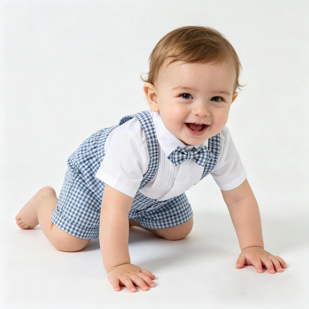 Toddler Boys’ Checked 3-Piece Formal Suit Set