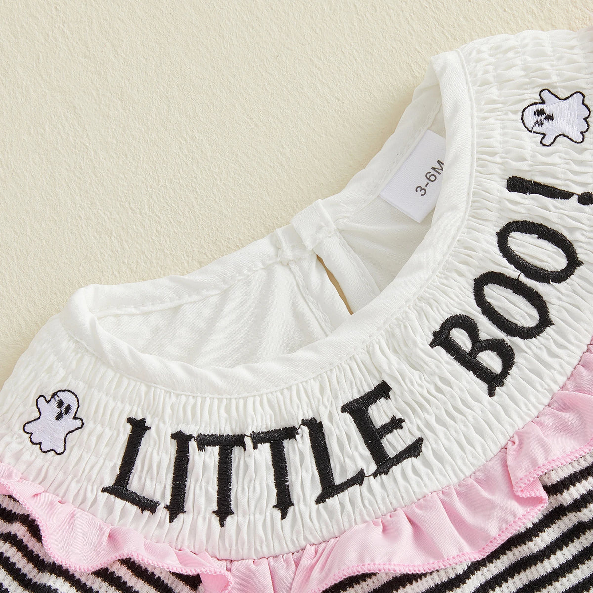 Baby Girl First Halloween Pumpkin Embroidered Bodysuit