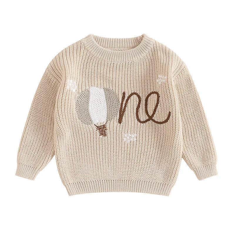 Baby First Birthday “One” Knit Sweater