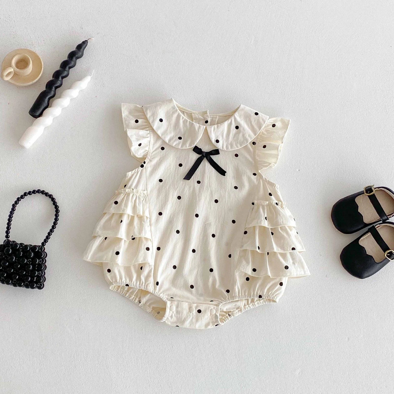 Baby Girls' Sleeveless Summer One-Piece Romper– Lightweight and Stylish