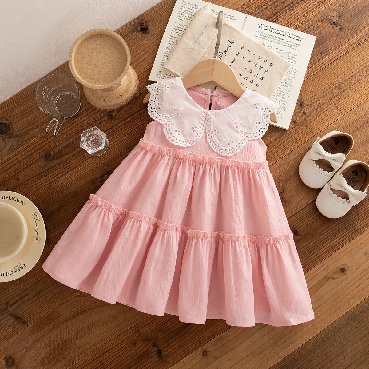 Lace Bodice Tiered Summer Dress