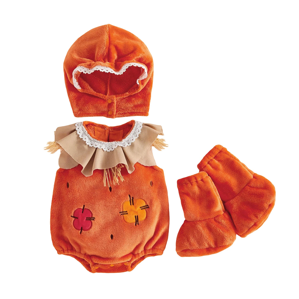 Baby 3-Piece Costume Romper Set with Hood &amp; Socks