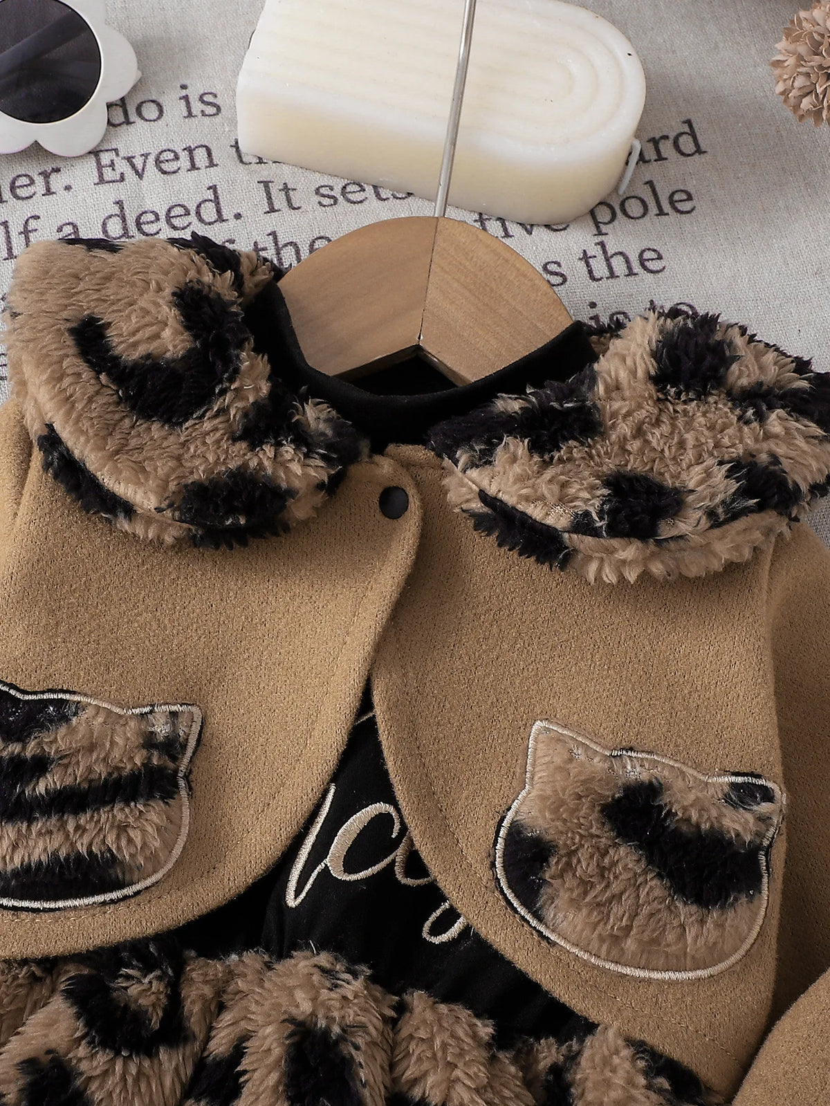Baby Girl Leopard Plush Dress and Coat Set - Little Princess Winter