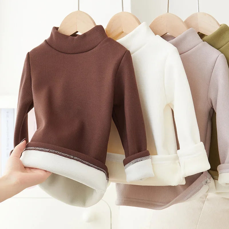 Kids' Cozy Turtleneck Long Sleeve Tee