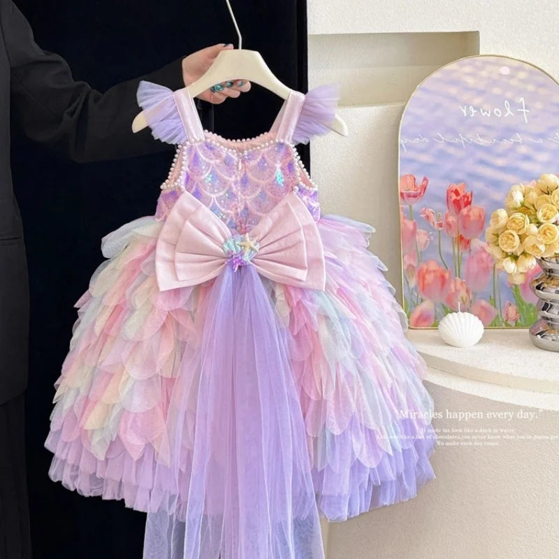 Sparkly Mermaid Princess Dress for Girls