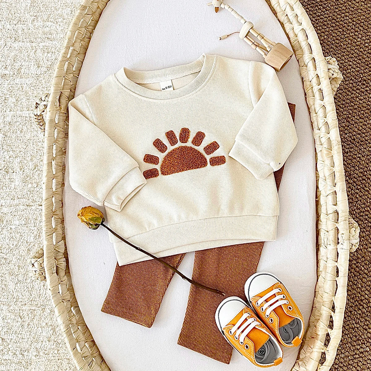 2Ps Long Sleeve Sweatshirt and Pant Set