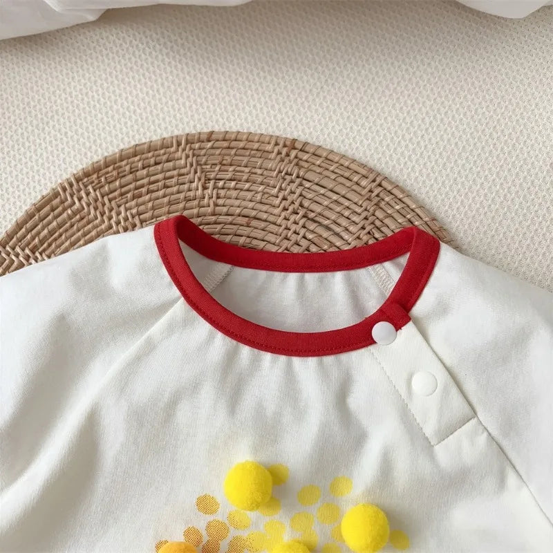 Cute Popcorn Baby Romper