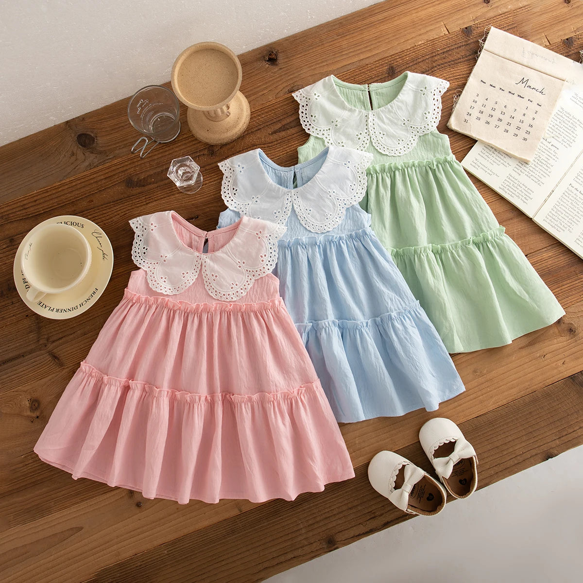 Lace Bodice Tiered Summer Dress