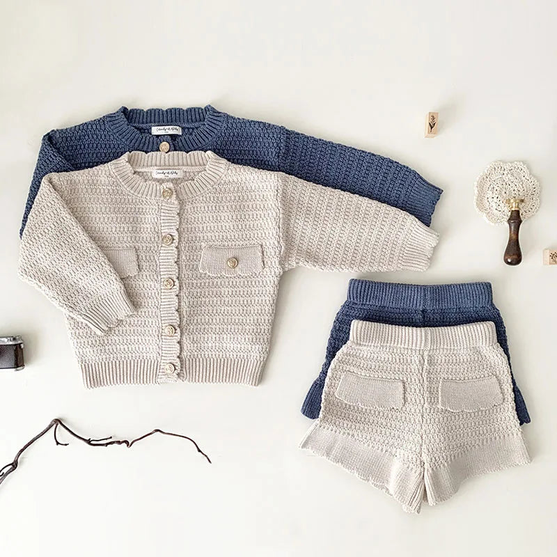 Cozy Cardigan and Shorts Set