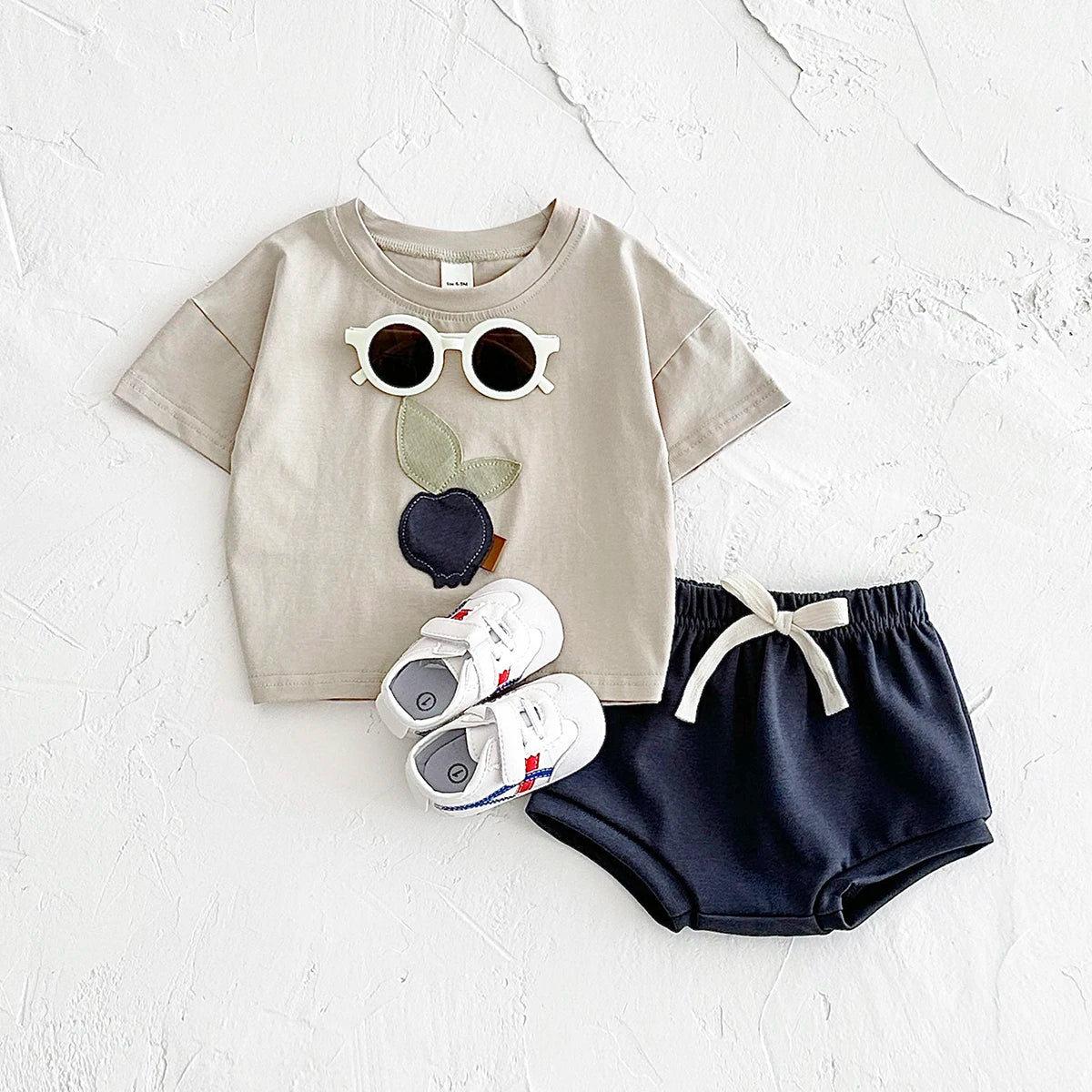 Fruit Print T-shirt and Shorts Set
