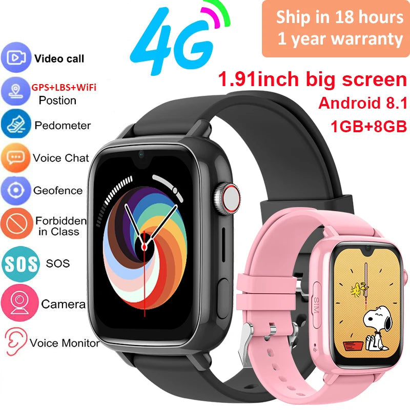 4G Kids Smartwatch with GPS
