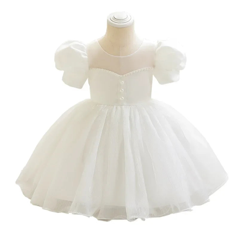 Girl's Fairytale Princess Dress with Puff Sleeves