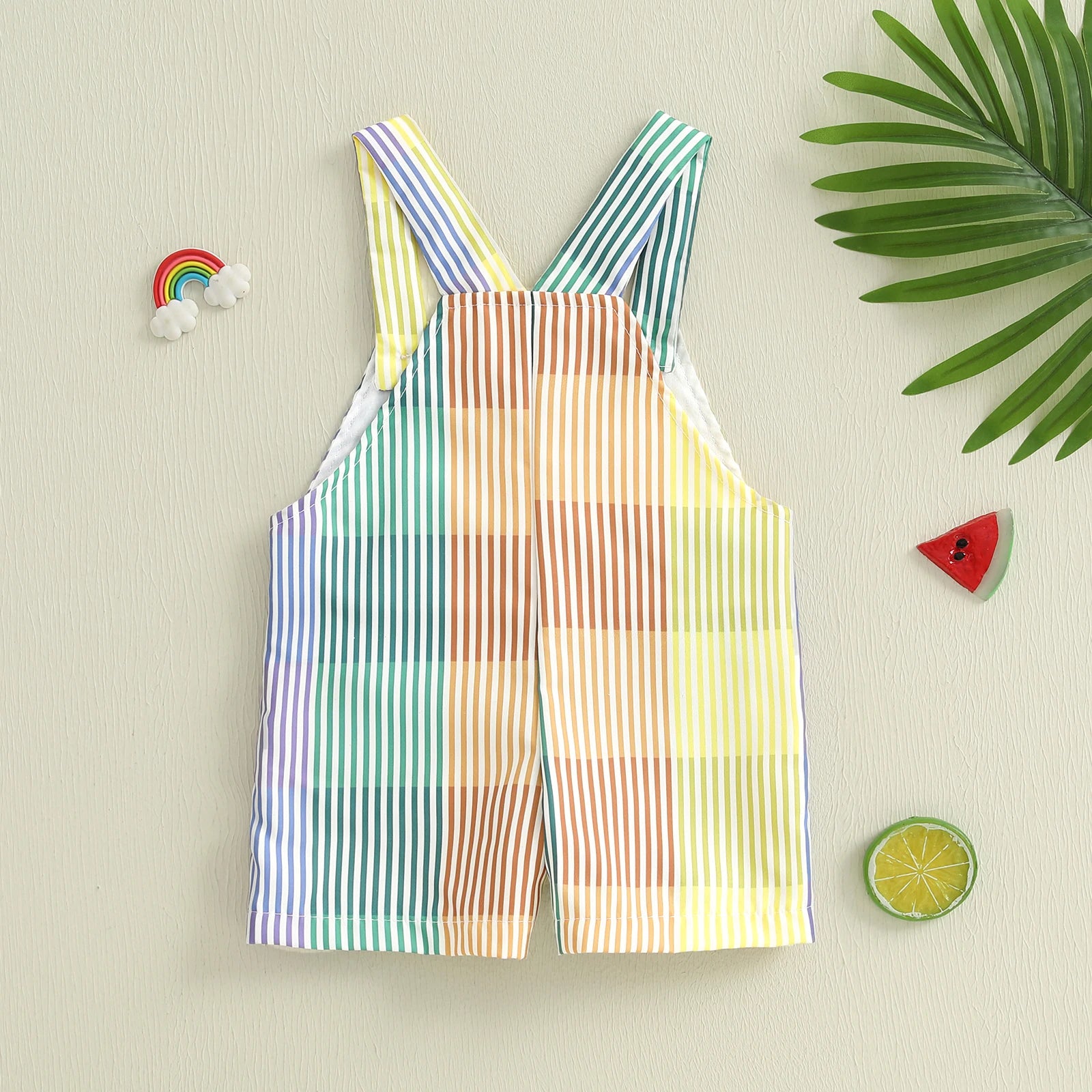 The Rainbow Stripe Overalls