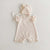 Summer Baby Girls Romper with Matching Bonnet
