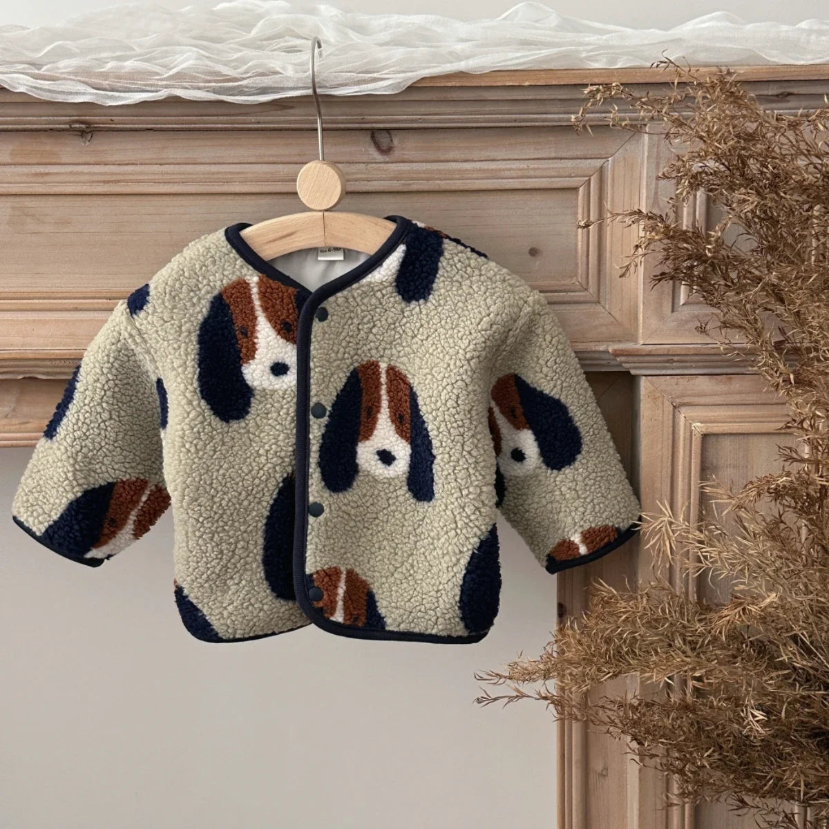 Baby & Toddler Dog Print Sherpa-Style Jacket