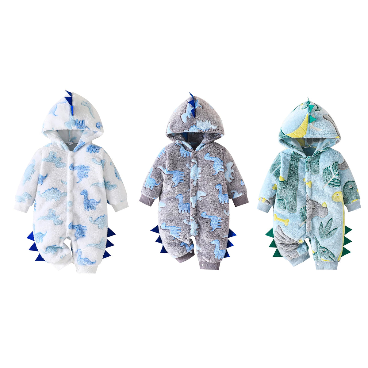 Baby Dinosaur Fleece Romper