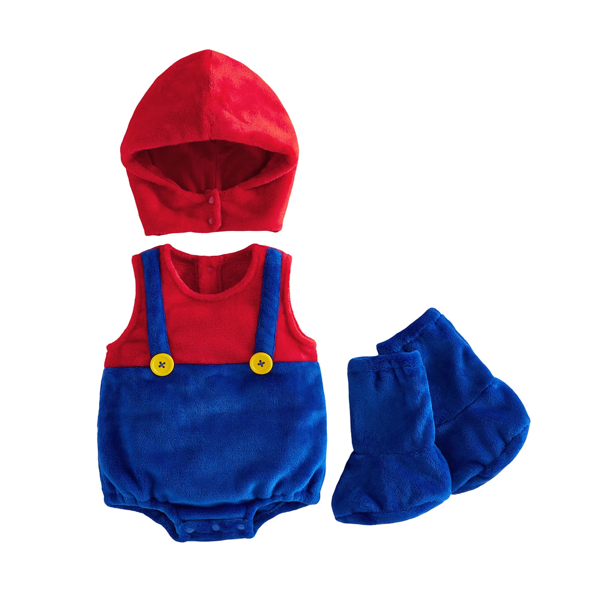 Baby 3-Piece Costume Romper Set with Hood &amp; Socks