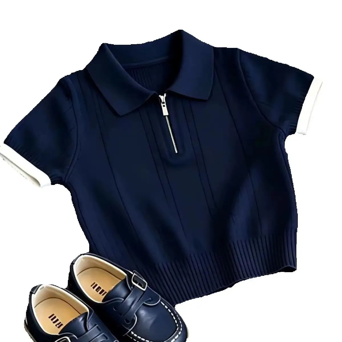 Kids Unisex Short Sleeve Top & Casual Shorts 2-Piece Set