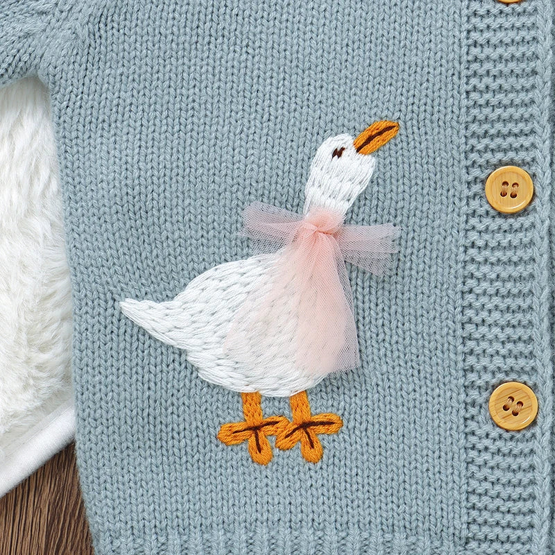 The Waddling Geese Pocket Knit Cardigan