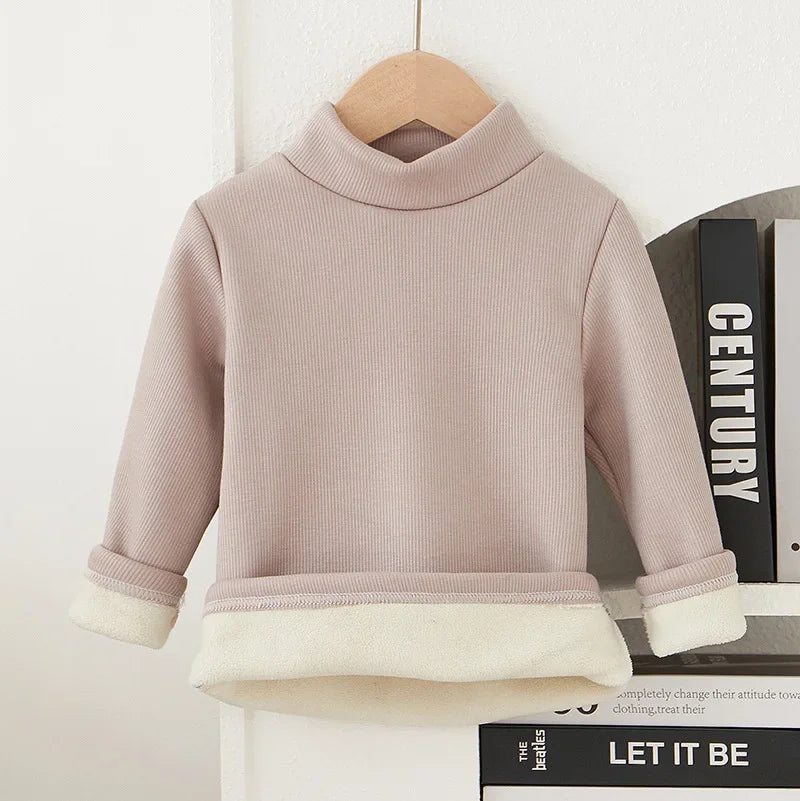 Kids' Cozy Turtleneck Long Sleeve Tee