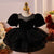Girl's Black Velvet & Tulle Party Dress
