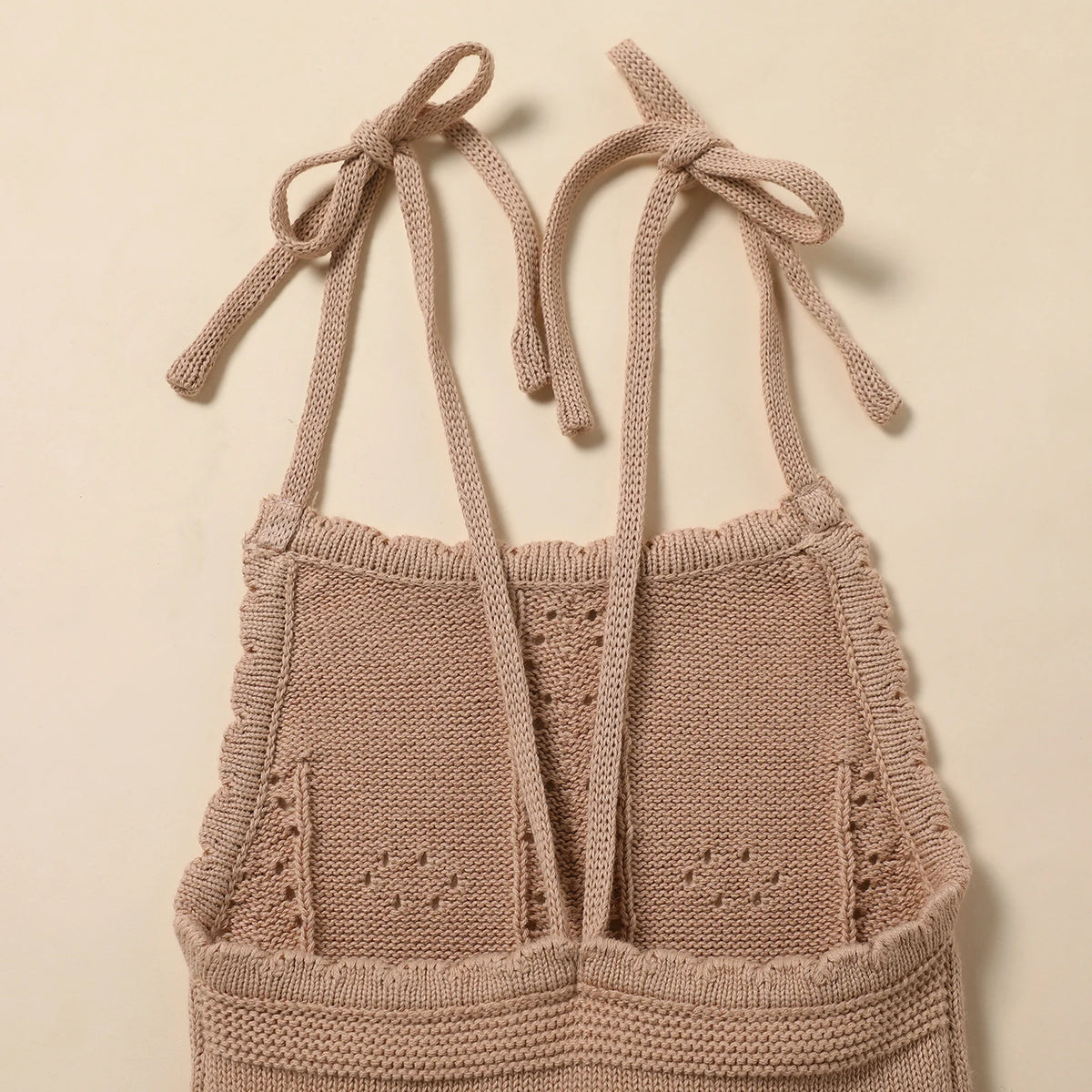 Newborn Baby Girl Sleeveless Knit Bodysuit & Shorts 2-Piece Set