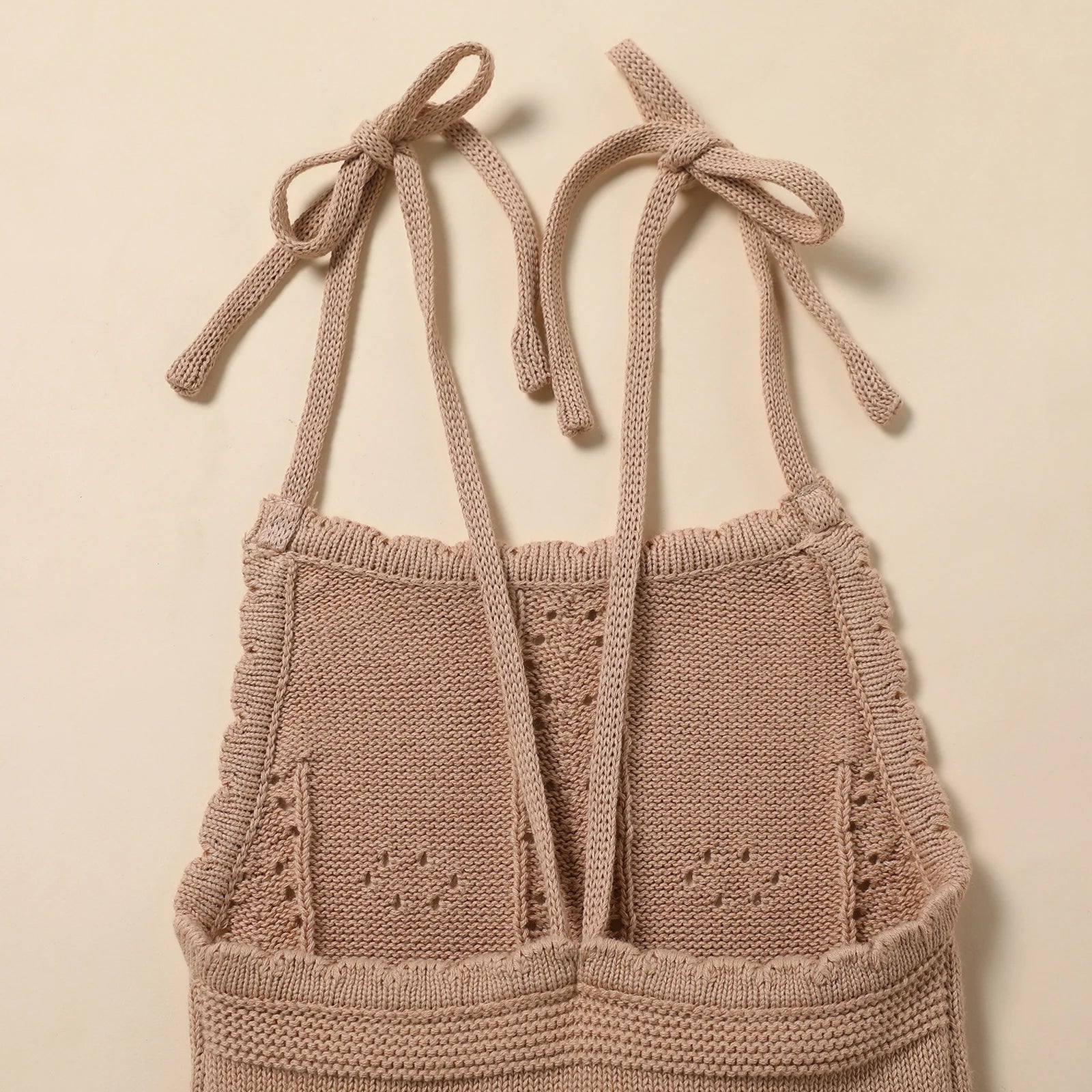 Newborn Baby Girl Sleeveless Knit Bodysuit & Shorts 2-Piece Set