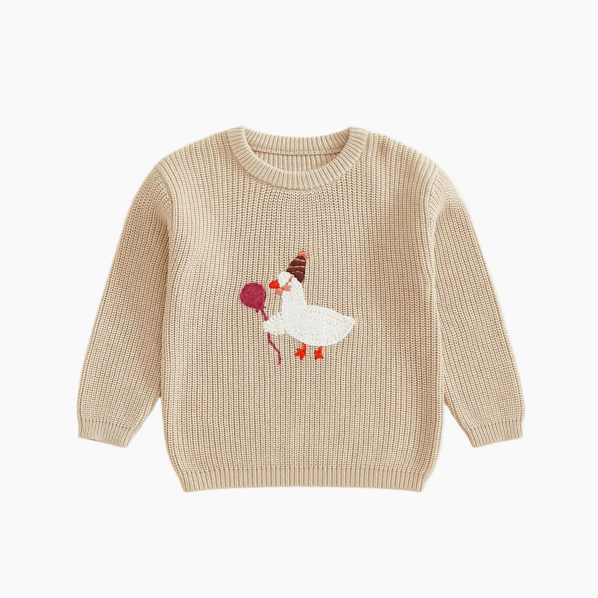 Baby &amp; Toddler Goose Balloon Embroidered Sweater