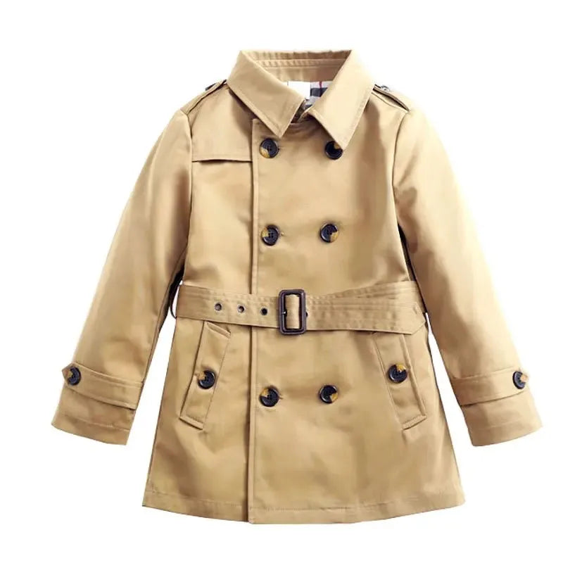 Unisex Classic Double-Breasted Trench Coat