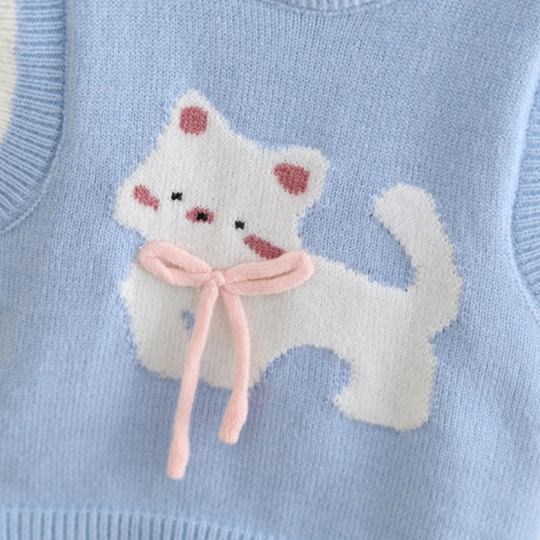 Kitty Cuddle Knit Vest