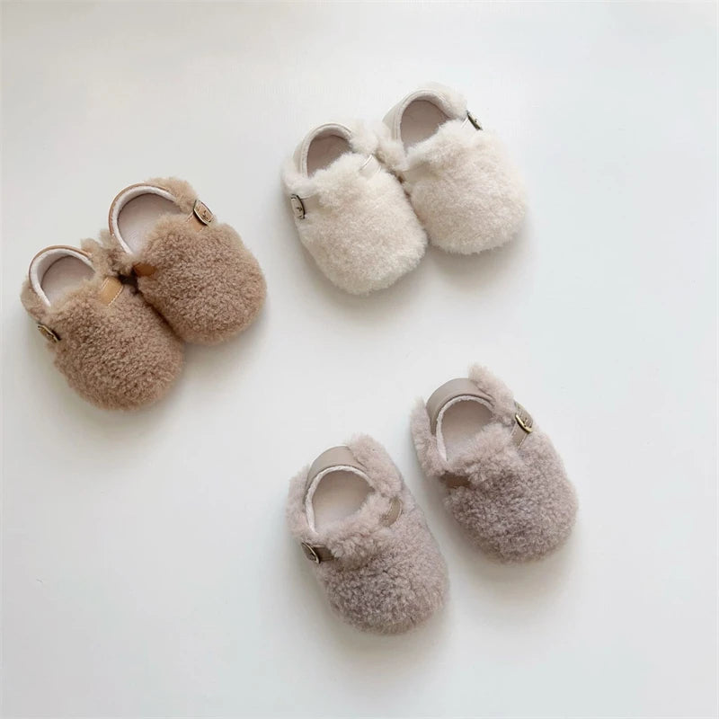 Soft Soled Baby Winter Boots - Warm Plush Walking Shoes