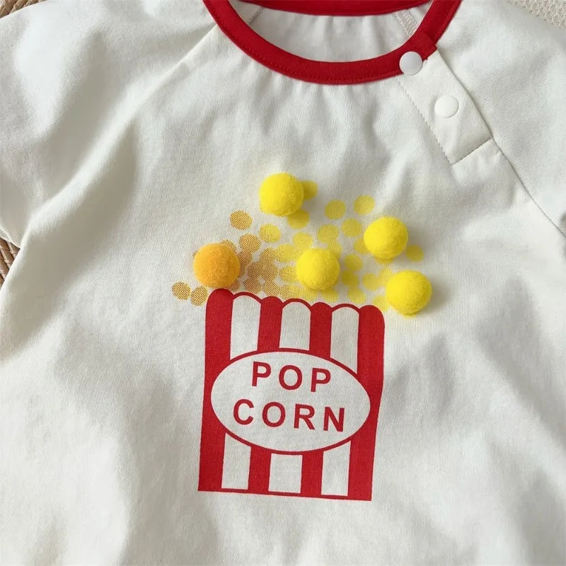 Cute Popcorn Baby Romper