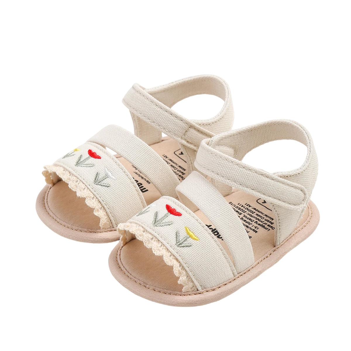 Baby Girl Satin Bow Floral Closed Back Support Sandals