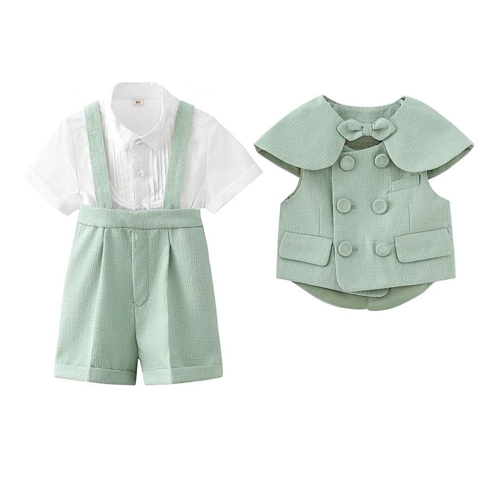 Toddler Boys’ Light Green Gentleman Outfit
