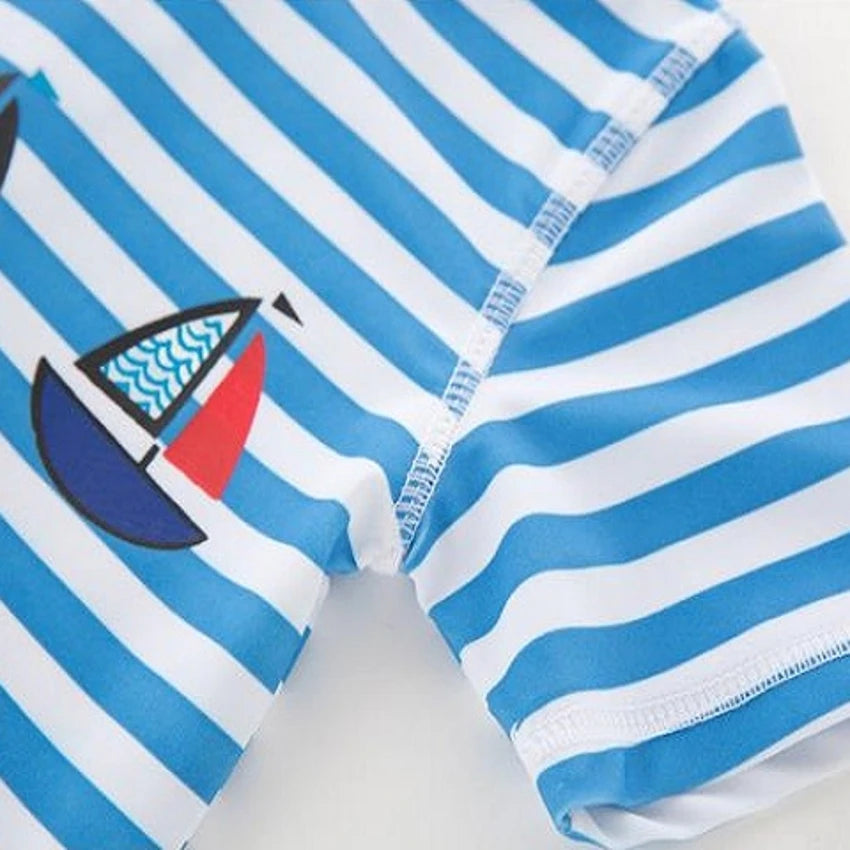 3-Piece Sunscreen Rash Guard & Shorts Swim Set