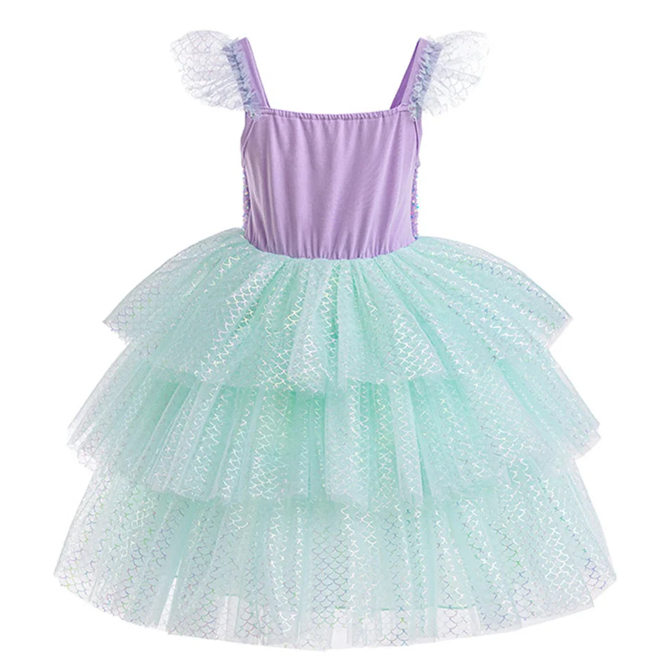 Mermaid Princess Sequin Dress for Girls