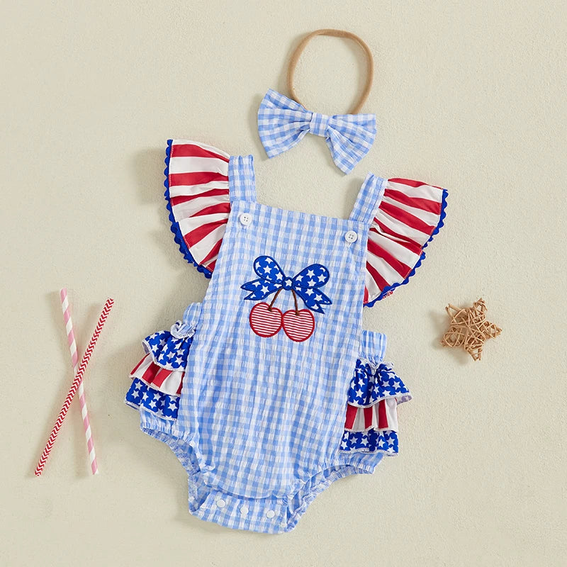 Summer Independence Day Infant Baby Girls Bodysuit