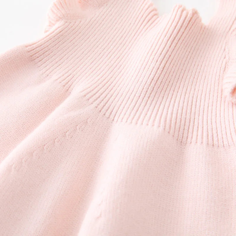 Baby Girl Flutter Sleeve Knit Dress
